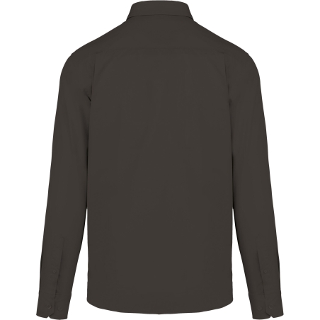 Chemise coton manches longues Nevada Gris Kariban – vue 2