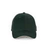 Casquette 6 panneaux sandwich contrasté Vert Forest Green / Beige K-up