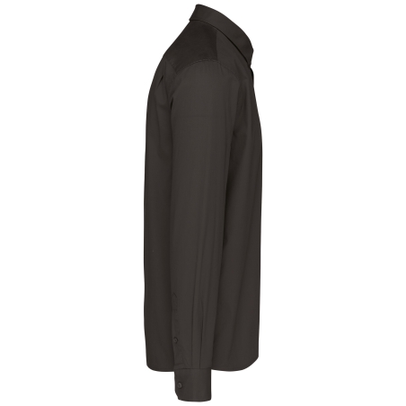 Chemise coton manches longues Nevada Gris Kariban – vue 3