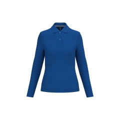 Polo manches longues femme Bleu Royal Kariban – 220 g/m²