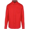 Chemise coton manches longues Nevada Rouge Kariban