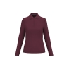 Polo manches longues femme Bordeaux Kariban – 220 g/m²