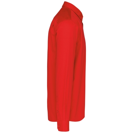 Chemise coton manches longues Nevada Rouge Kariban – vue 3