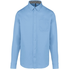 Chemise coton manches longues Nevada Ciel – Kariban