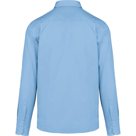 Chemise coton manches longues Nevada Ciel – Kariban – vue 2