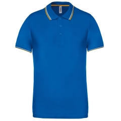 Polo Maille Piquée Homme Bleu Royal Kariban – Liserés Contrastés