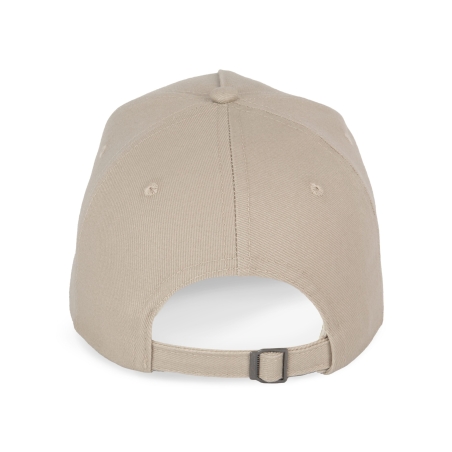Casquette 5 panneaux Beige & White K-up – personnalisable – vue 2