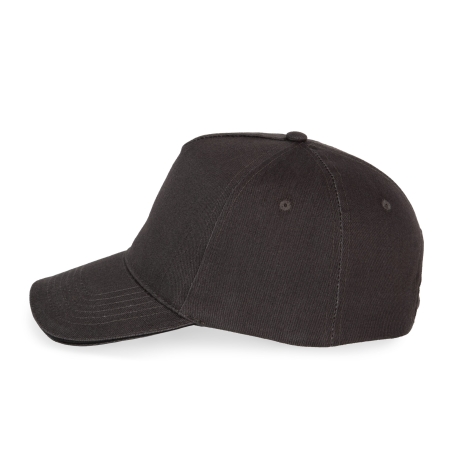 Casquette 5 panneaux Gris anthracite K-up – Coton 260 g/m² – vue 3