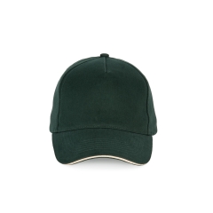 Casquette 5 panneaux Forest Green / Beige K-up – Vert