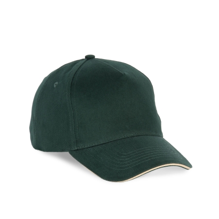 Casquette 5 panneaux Forest Green / Beige K-up – Vert – vue 3