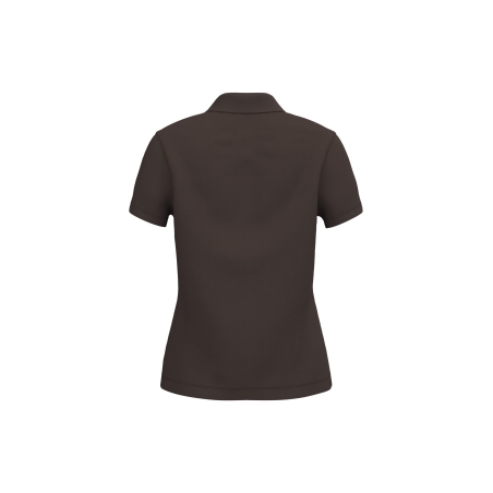 Polo piqué manches courtes femme Kariban – Marron – vue 2