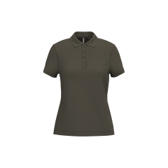 Polo piqué femme manches courtes Dark Khaki Kariban