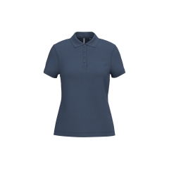 Polo Piqué Manches Courtes Femme Bleu Kariban