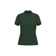 Polo piqué coton femme manches courtes vert forest Kariban