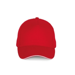 Casquette 5 panneaux Rouge & Blanc K-up – Personnalisable