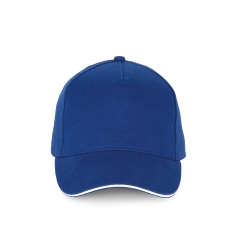 Casquette 5 panneaux Bleu Royal & Blanc K-up – Personnalisée
