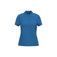 Polo Piqué Manches Courtes Femme Bleu Royal Kariban