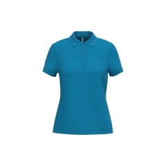 Polo Piqué Manches Courtes Femme Bleu Kariban