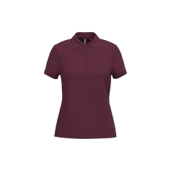 Polo piqué manches courtes femme Kariban Bordeaux
