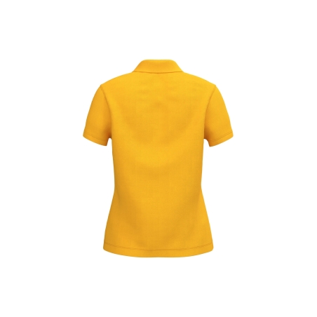 Polo piqué coton femme manches courtes jaune Kariban – vue 2