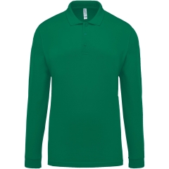 Polo piqué manches longues homme Vert Kelly Green Kariban