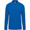 Polo piqué manches longues Kariban homme – Bleu roi