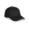 Casquette coton bio 6 panneaux sandwich contrasté Noir/Blanc K-up – vue 3