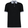 Polo piqué bicolore homme Noir / Gris Oxford Kariban