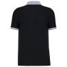 Polo piqué bicolore homme Noir / Gris Oxford Kariban – vue 2