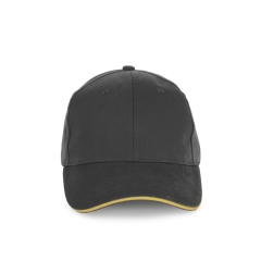 Casquette Coton Bio 6 Panneaux Sandwich Gris K-up