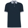 Polo Piqué Bicolore Kariban Marine – Personnalisé Brodé