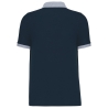 Polo Piqué Bicolore Kariban Marine – Personnalisé Brodé – vue 2