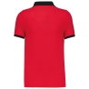Polo piqué bicolore Rouge/Noir homme Kariban – vue 2