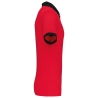 Polo piqué bicolore Rouge/Noir homme Kariban – vue 3