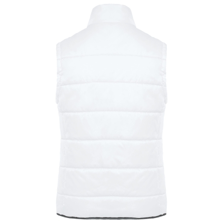Bodywarmer matelassé unisexe blanc Kariban – Ripstop personnalisable – vue 2