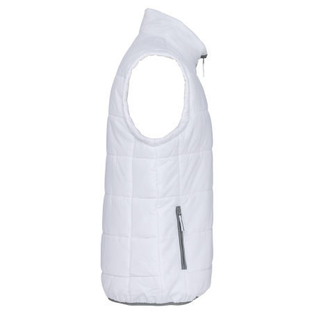 Bodywarmer matelassé unisexe blanc Kariban – Ripstop personnalisable – vue 3