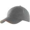 Casquette sport grise & orange K-up – 6 panneaux polyester piqué