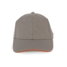 Casquette sport grise & orange K-up – 6 panneaux polyester piqué – vue 4