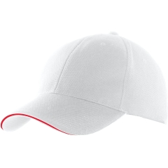 Casquette Sport Blanc/Rouge K-up – Personnalisée