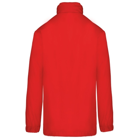 Coupe-vent unisexe rouge repliable Kariban – Veste légère – vue 2