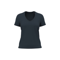 T-shirt bio col V femme marine 140 g/m² – Kariban