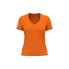 T-shirt bio col V femme orange 140 g/m² – Kariban