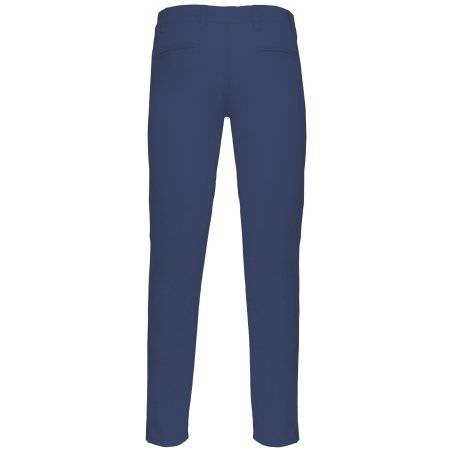 Pantalon chino homme Bleu (Deep Blue) Kariban – Coupe Slim – vue 2