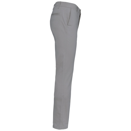 Pantalon chino slim homme Gris Kariban – Coupe moderne stretch – vue 3