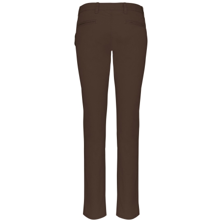 Pantalon chino slim femme Chocolate Kariban – 245 g/m² – vue 2