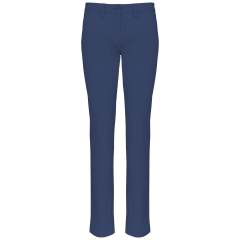 Pantalon chino femme Deep Blue coupe slim Kariban