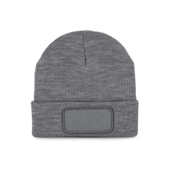 Bonnet à revers avec patch gris oxford – K-up