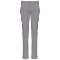Pantalon chino femme slim gris Kariban – Coupe moderne