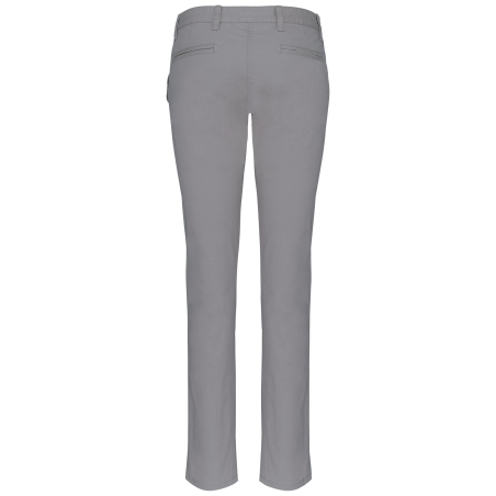 Pantalon chino femme slim gris Kariban – Coupe moderne – vue 2
