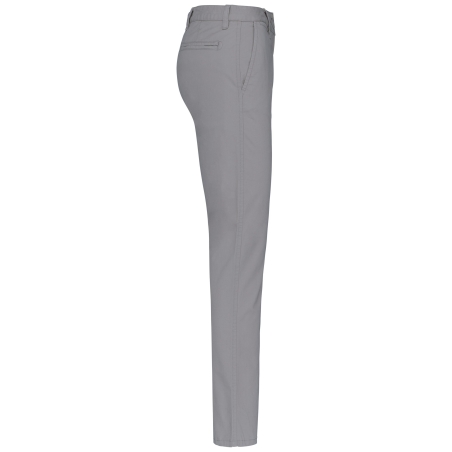 Pantalon chino femme slim gris Kariban – Coupe moderne – vue 3